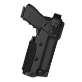 Thermo molding polymer holster  for pistol with flashlight or/and laser.